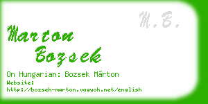 marton bozsek business card
