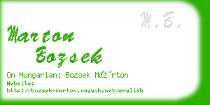 marton bozsek business card